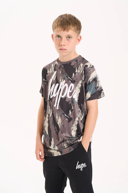 Hype Boys Khaki Stroke T-Shirt