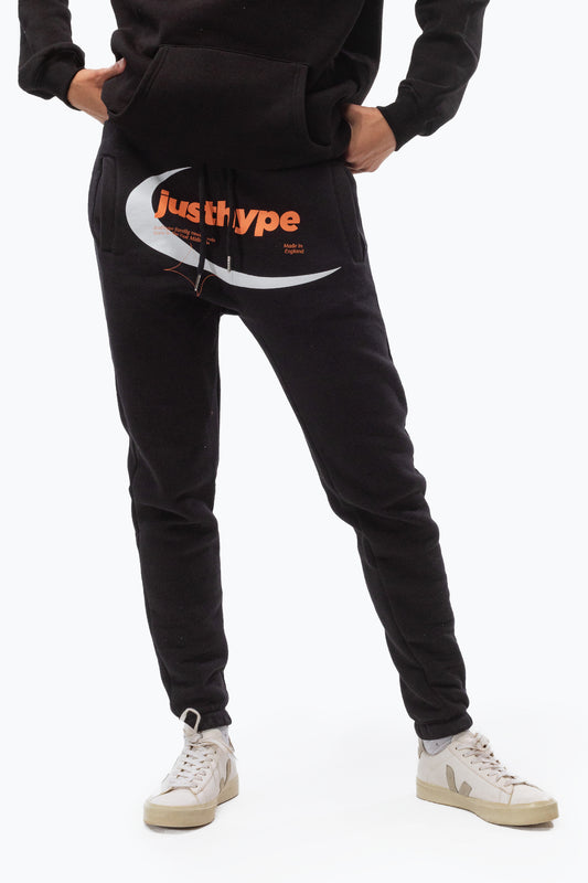 Justhype Womens Black Oval Sports Joggers