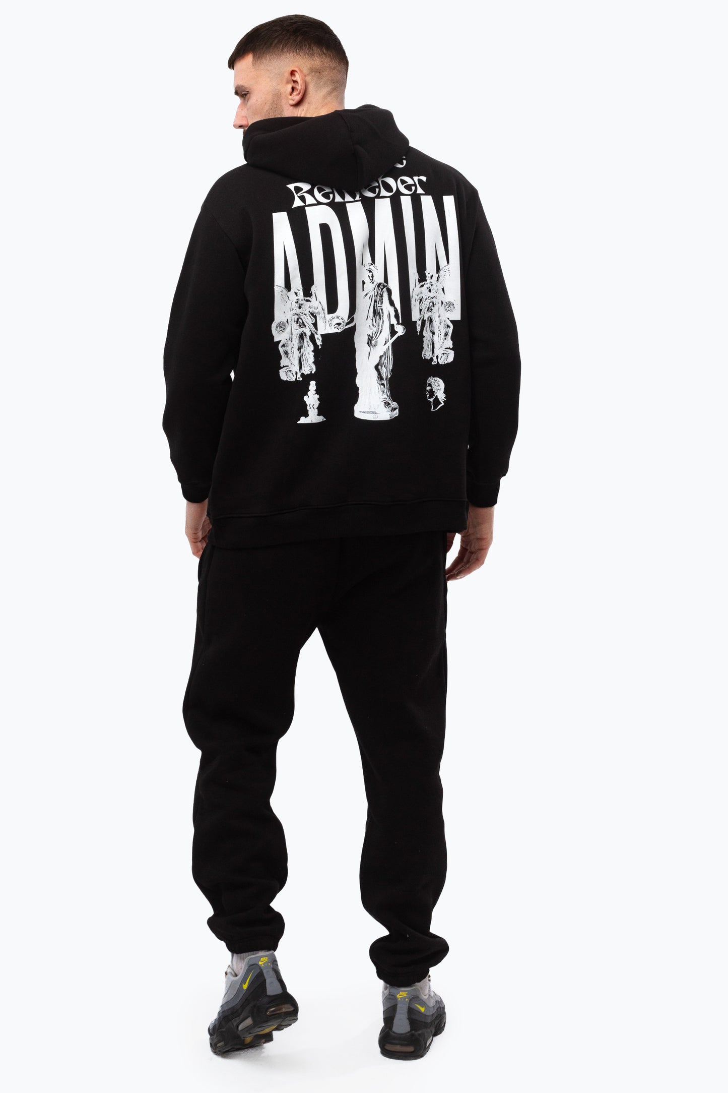 Justhype Mens Black Admin Hoodie