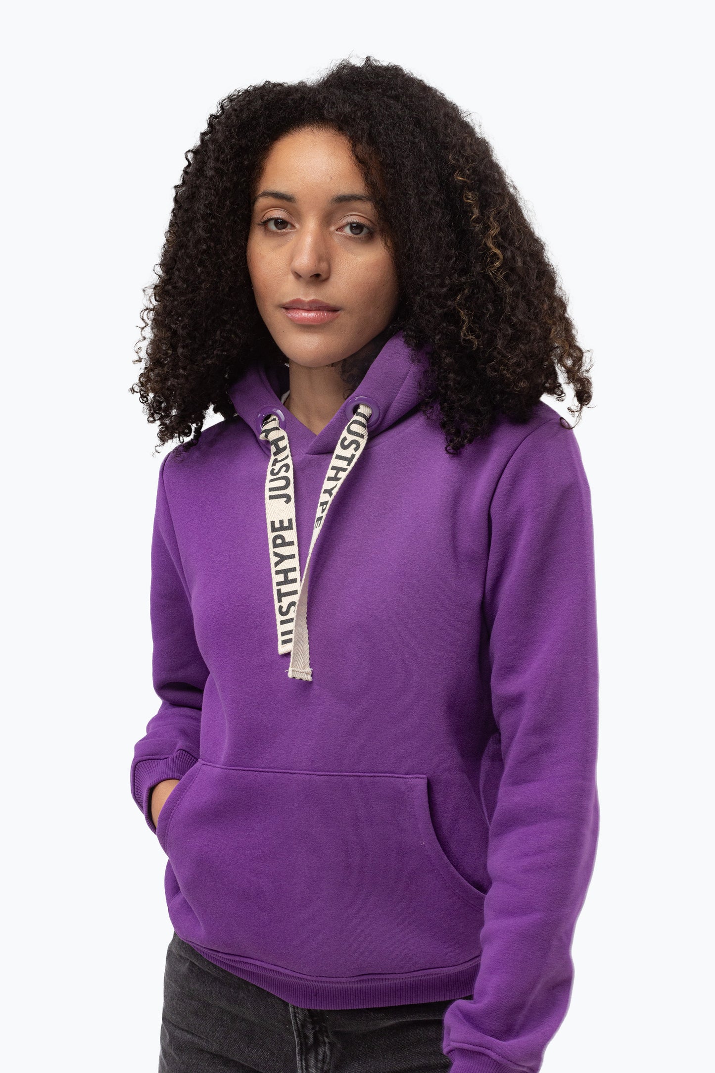 Hype Womens Purple Drawstring Hoodie