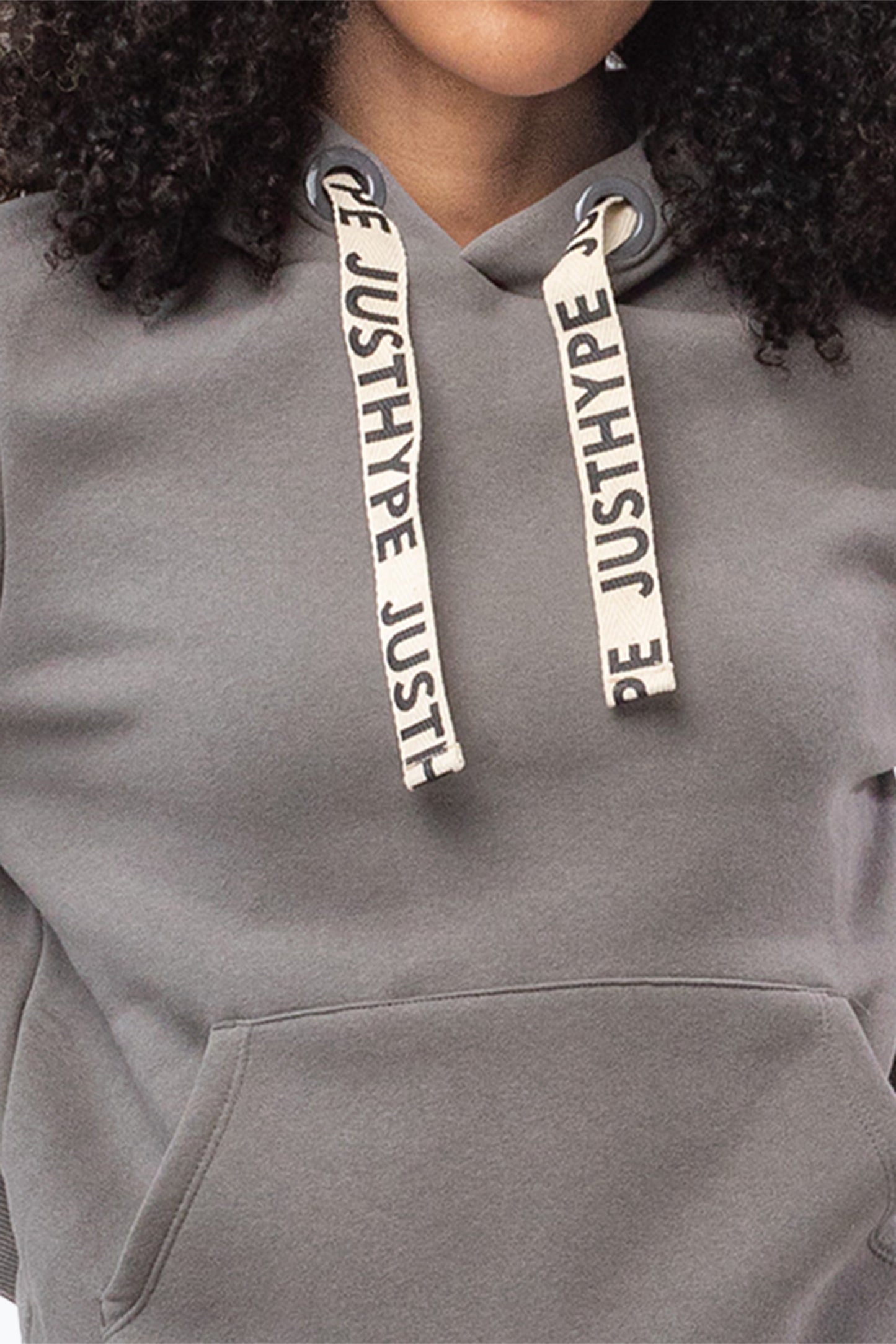 Hype Womens Dark Grey Drawstring Hoodie