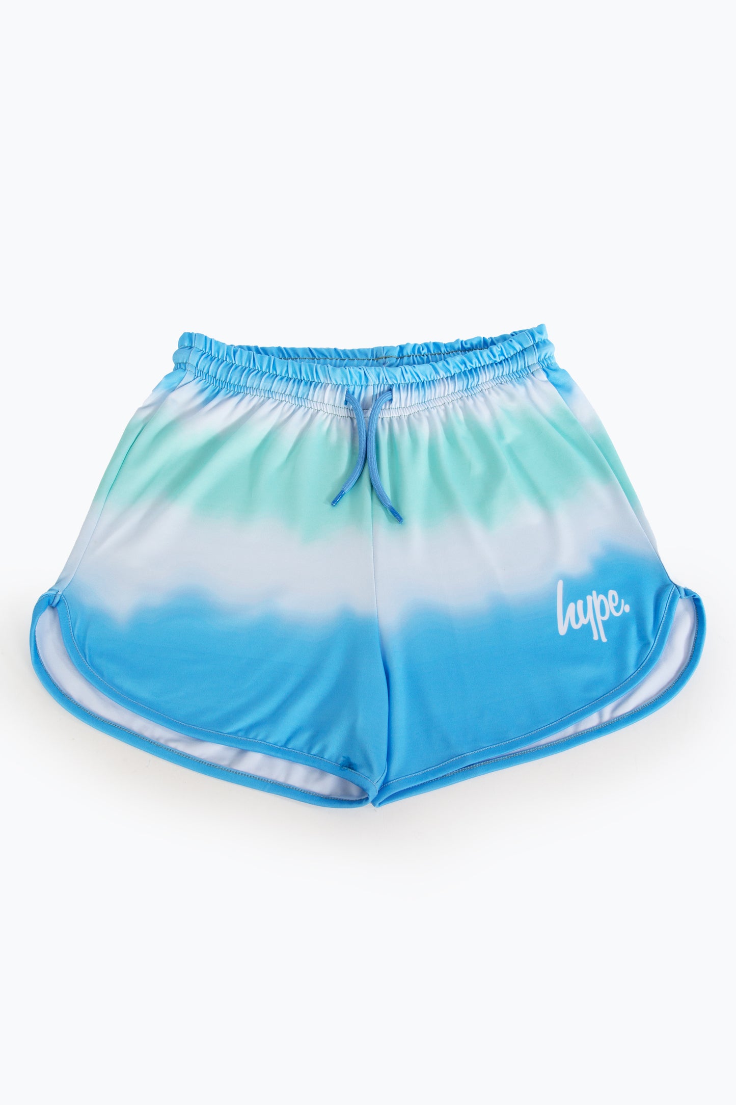 Hype Girls Mint Blue Blur Script Shorts