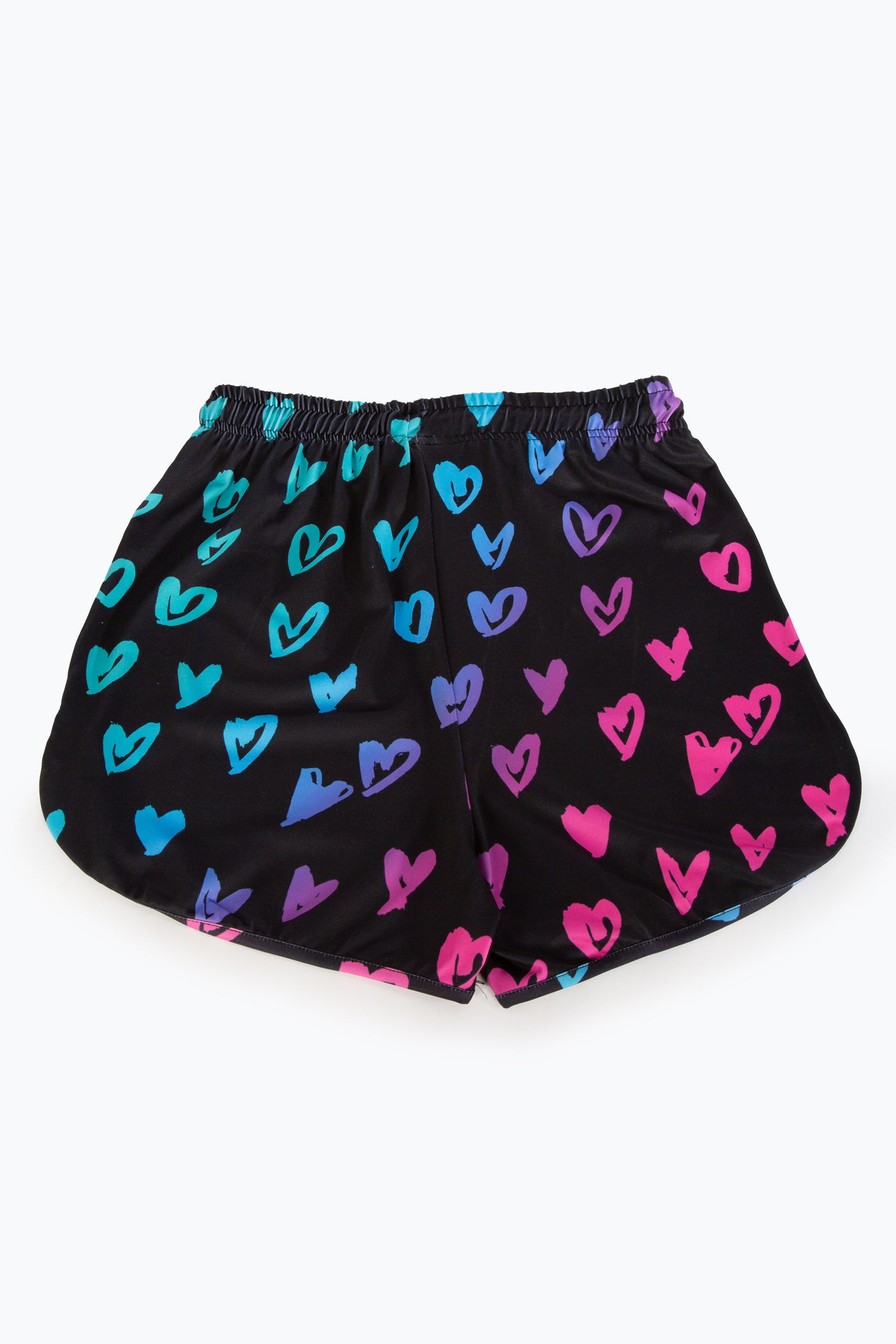 Hype Girls Scribble Heart Pink Script Shorts