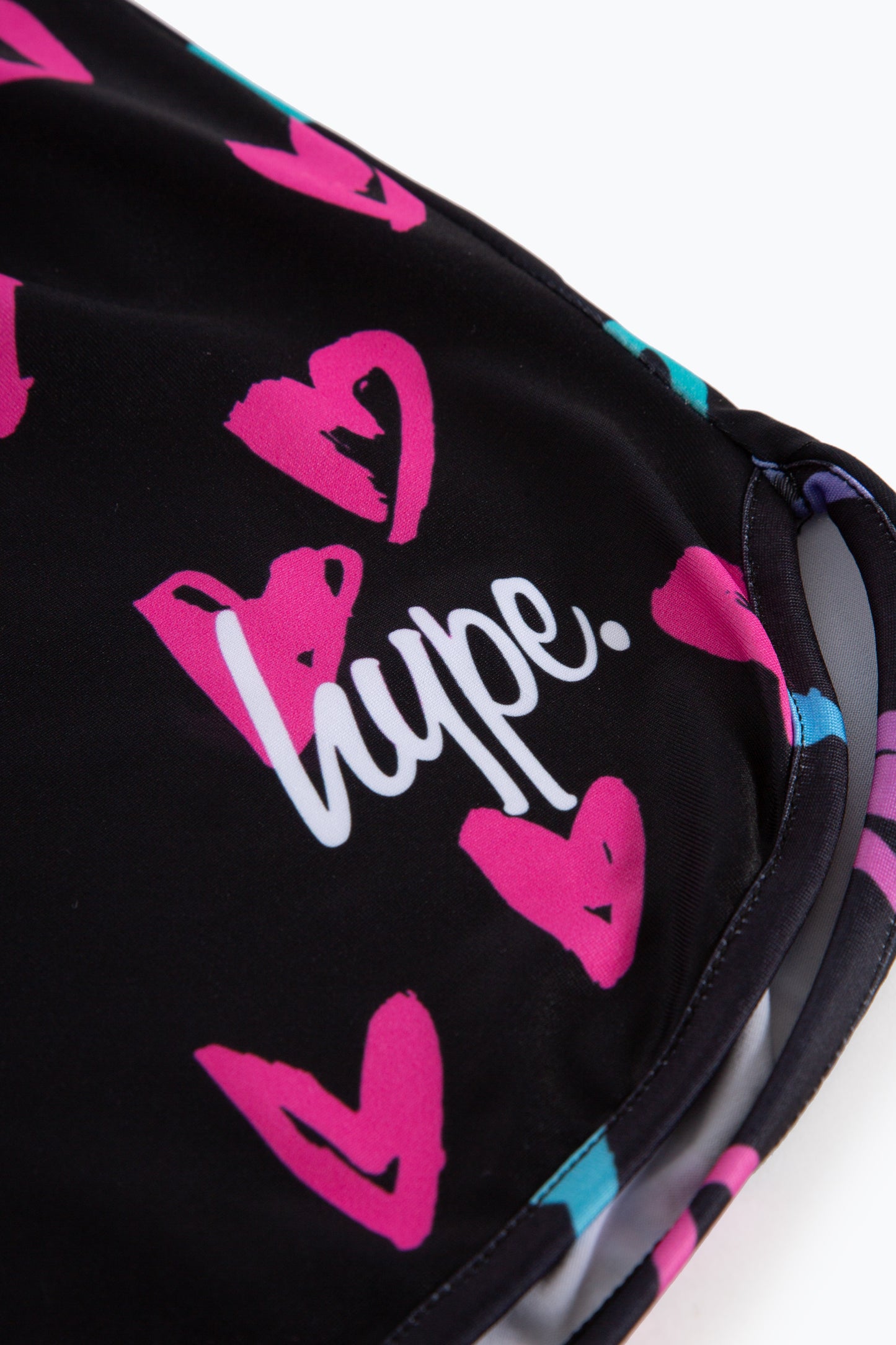 Hype Girls Scribble Heart Pink Script Shorts