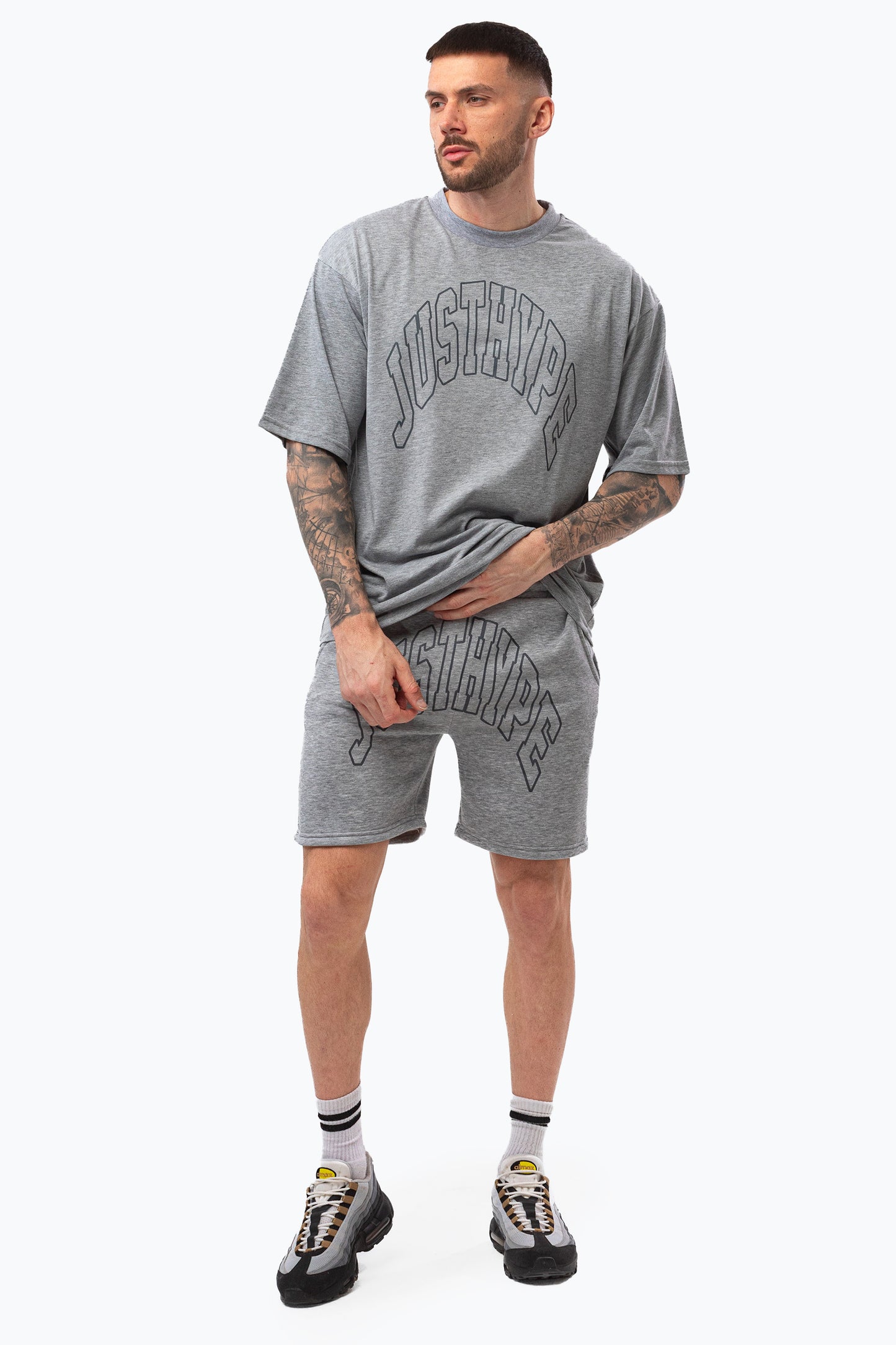 Grey Marl College Outline T-Shirt