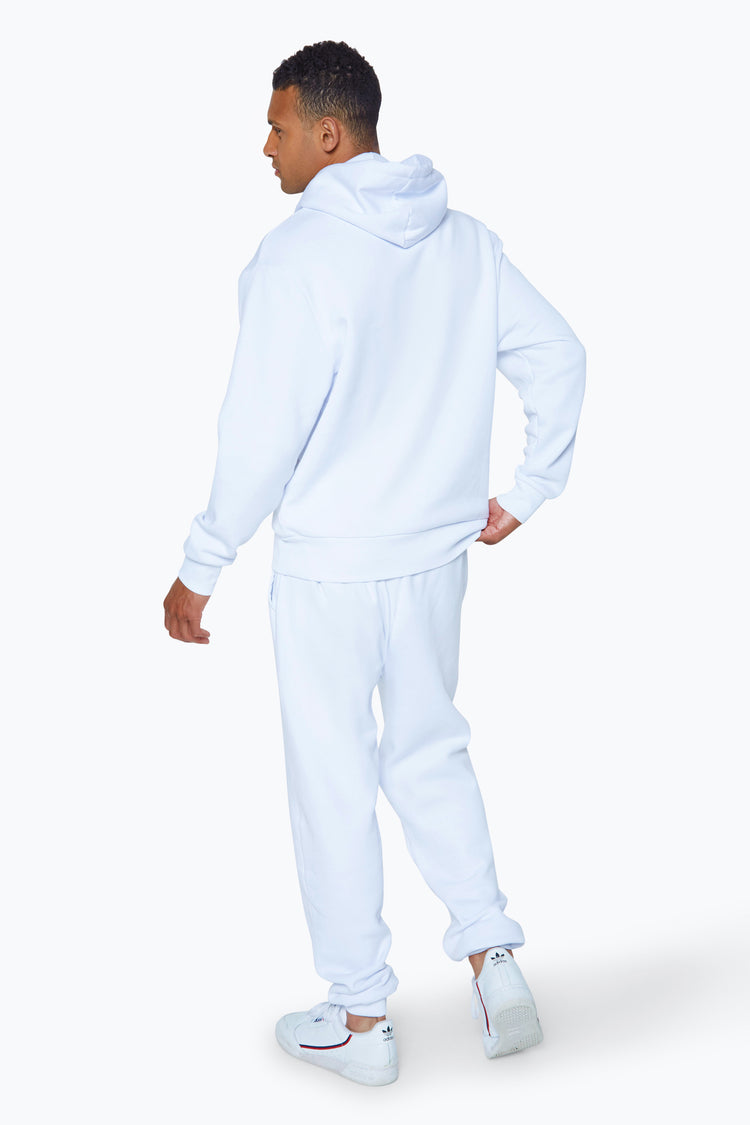 CONTINU8 UNISEX WHITE BOXY JOGGERS