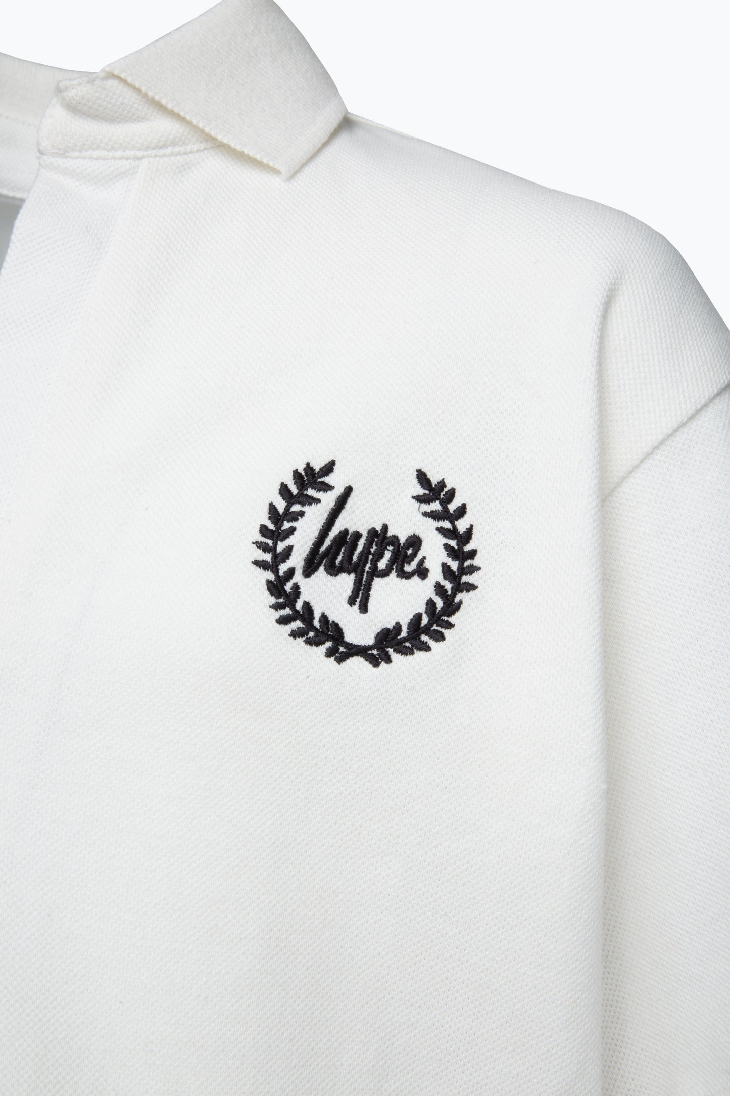 Hype Girls White Script Polo Shirt