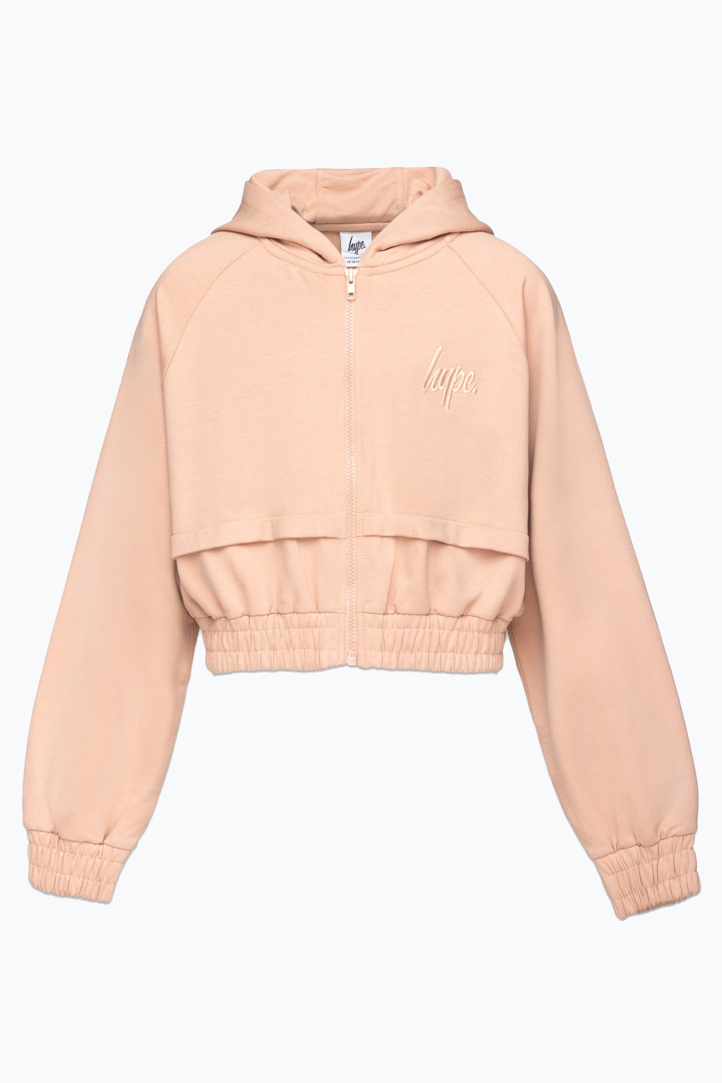 Hype Girls Pink Script Zip Through Hoodie