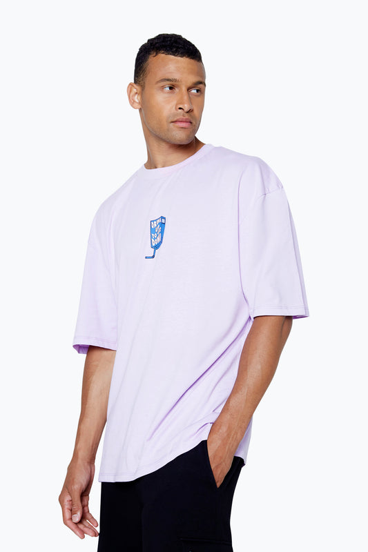 CONTINU8 UNISEX LILAC DRINK UP TO GET DOWN BOXY T-SHIRT