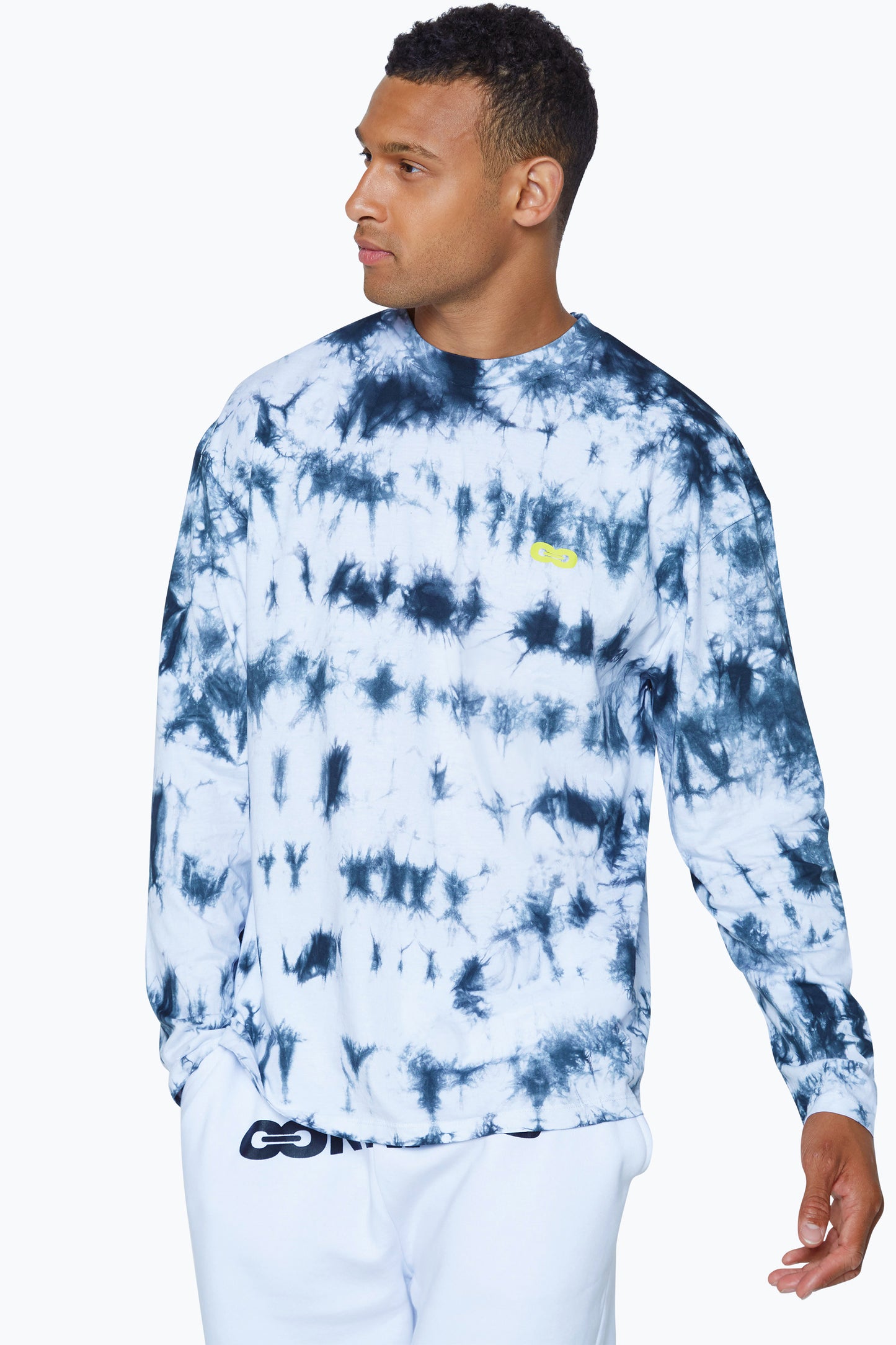 Continu8 Unisex Mono Tie-Dye Long Sleeve Boxy T-Shirt