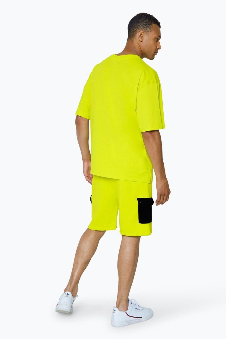 CONTINU8 UNISEX LEMON CARGO POCKET BOXY T-SHIRT