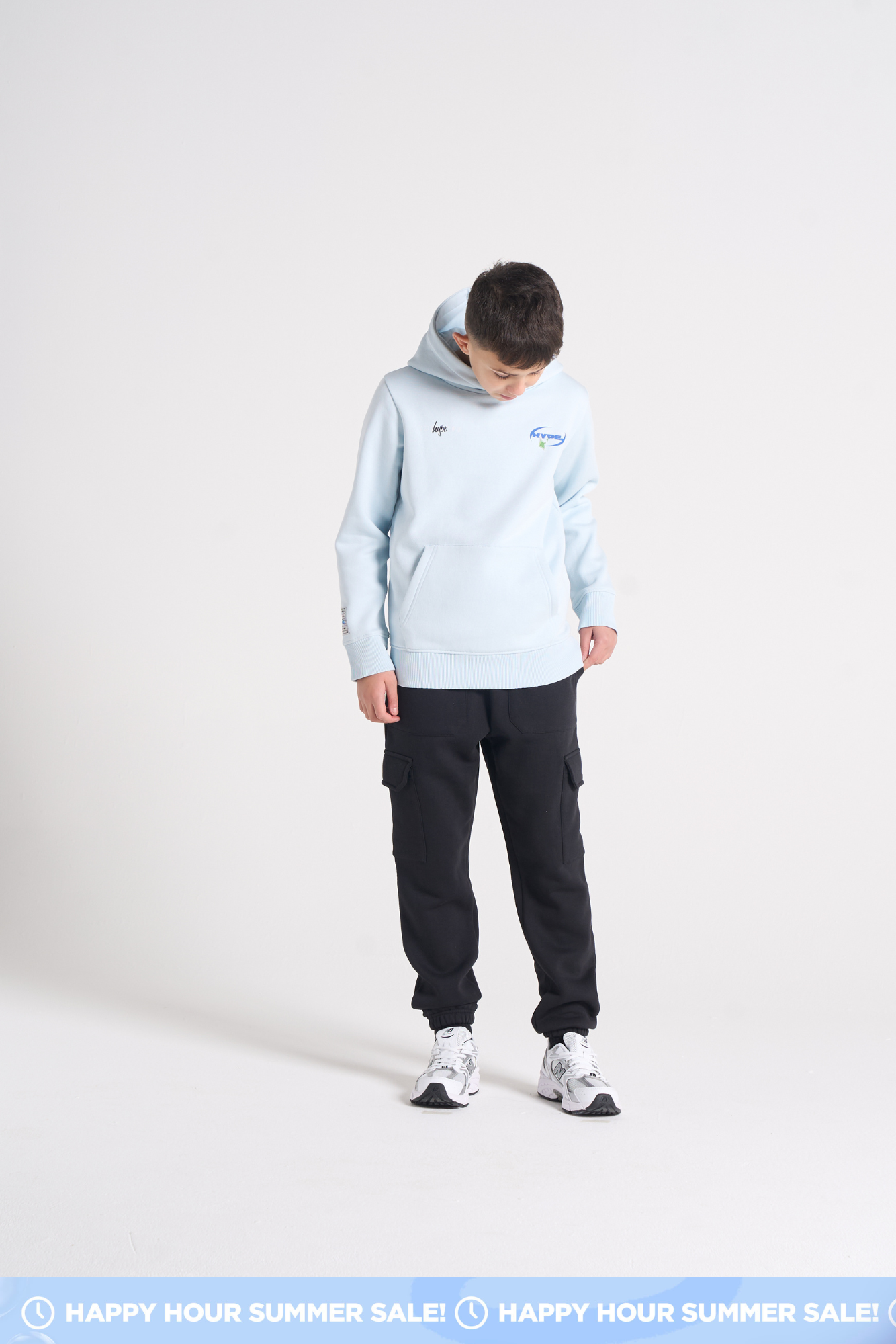 Hype Boys Black Cargo Pocket Joggers