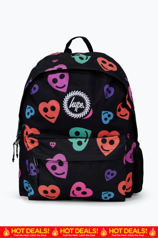 Hype Black Heart Smile Iconic Backpack