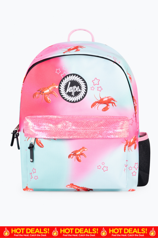 Hype Kids Pink/Mint Green Disco Lobster Iconic Backpack