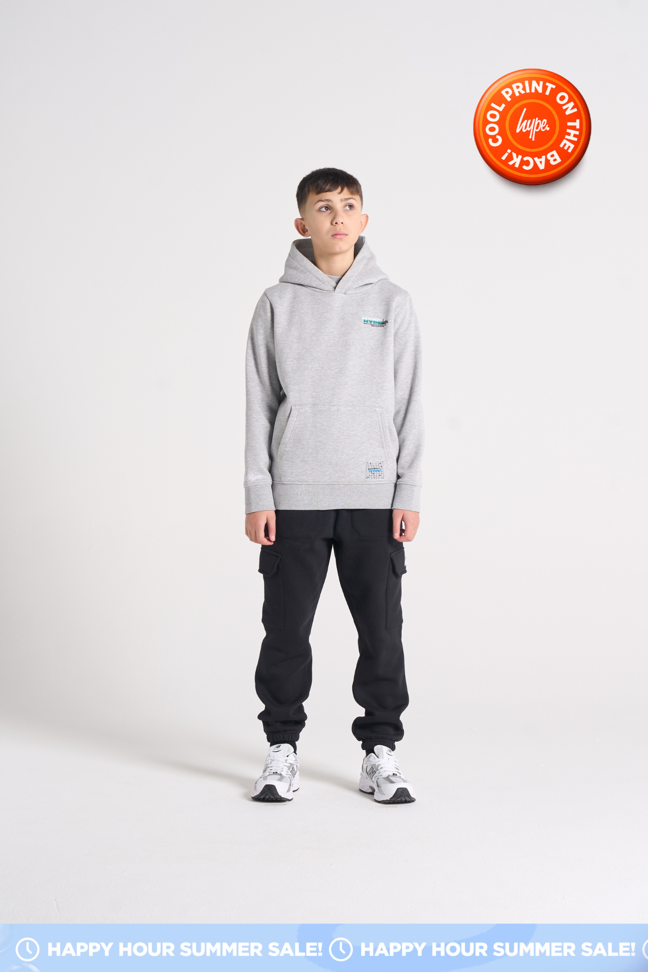 Hype Boys Grey Marl Cosmic Hoodie