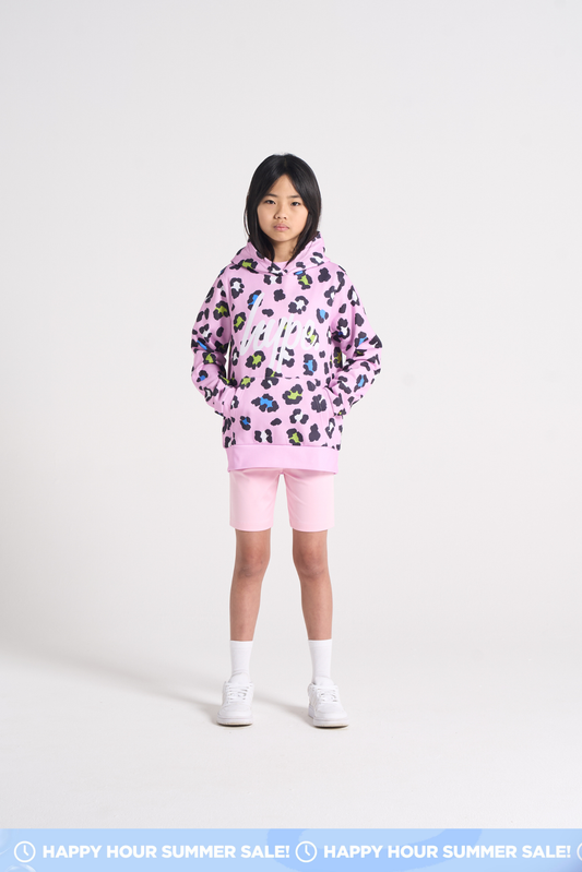 Hype Girls Lilac Leopard Hoodie