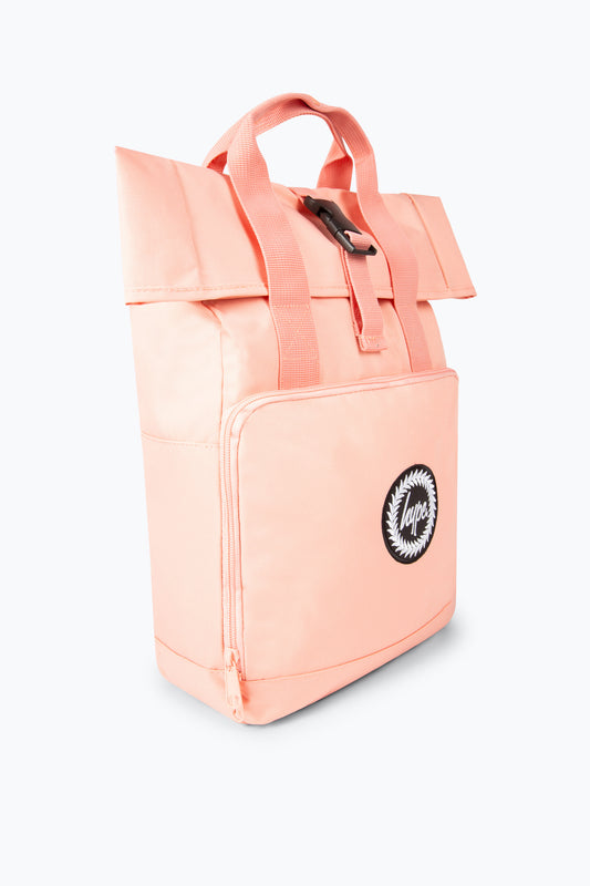 HYPE BLUSH PINK TWIN HANDLE ROLL-TOP BACKPACK