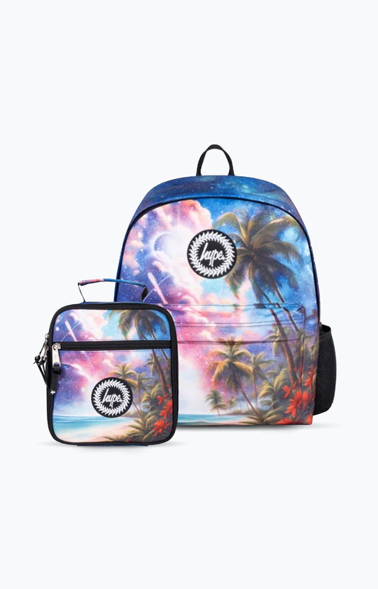 Hype Unisex Multi Tropic Space Iconic Backpack & Lunch Bag Bundle