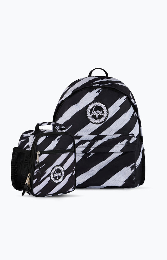Hype Unisex Black Angles Backpack & Lunch Bag Bundle