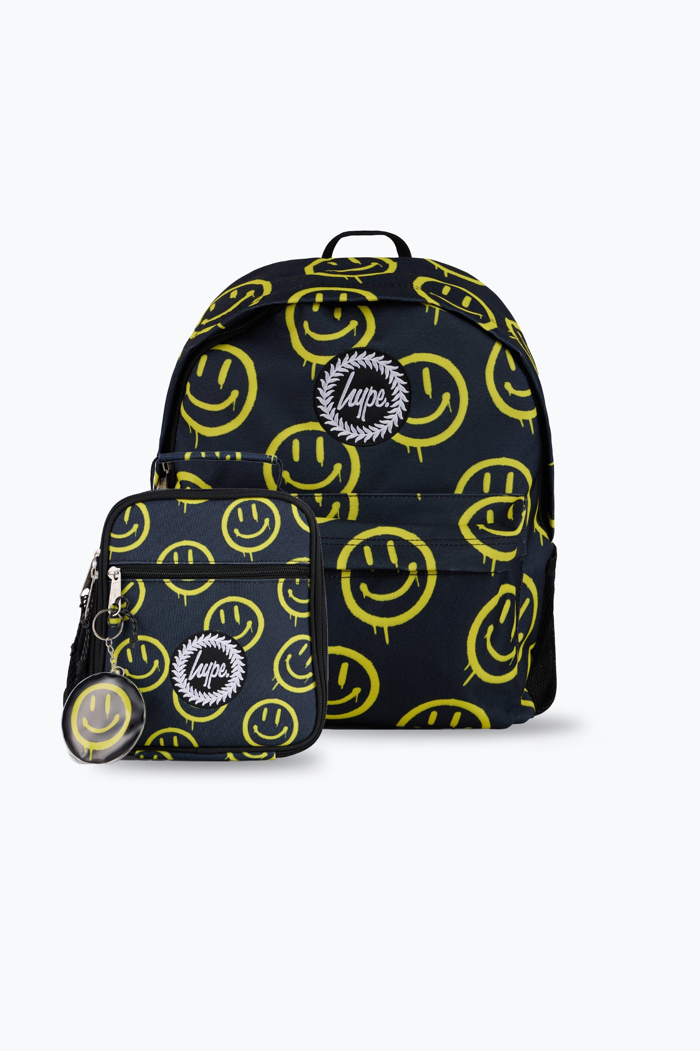 Hype Unisex Black/Yellow Smile Backpack & Lunch Bag Bundle