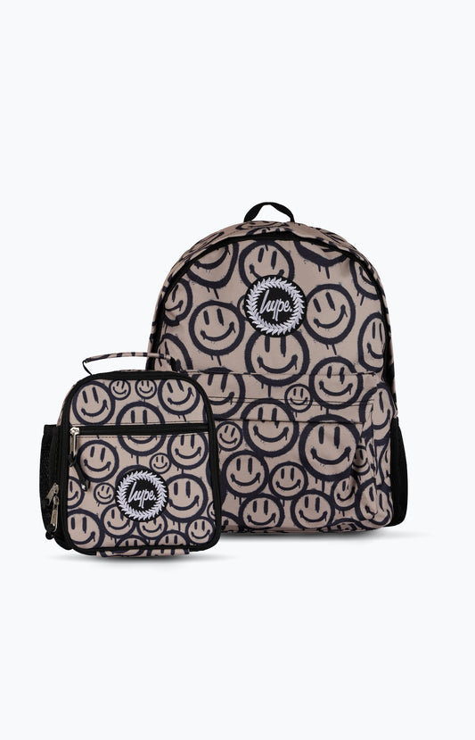 Hype Unisex Multi Sand Drip Smiley Backpack & Lunch Bag Bundle