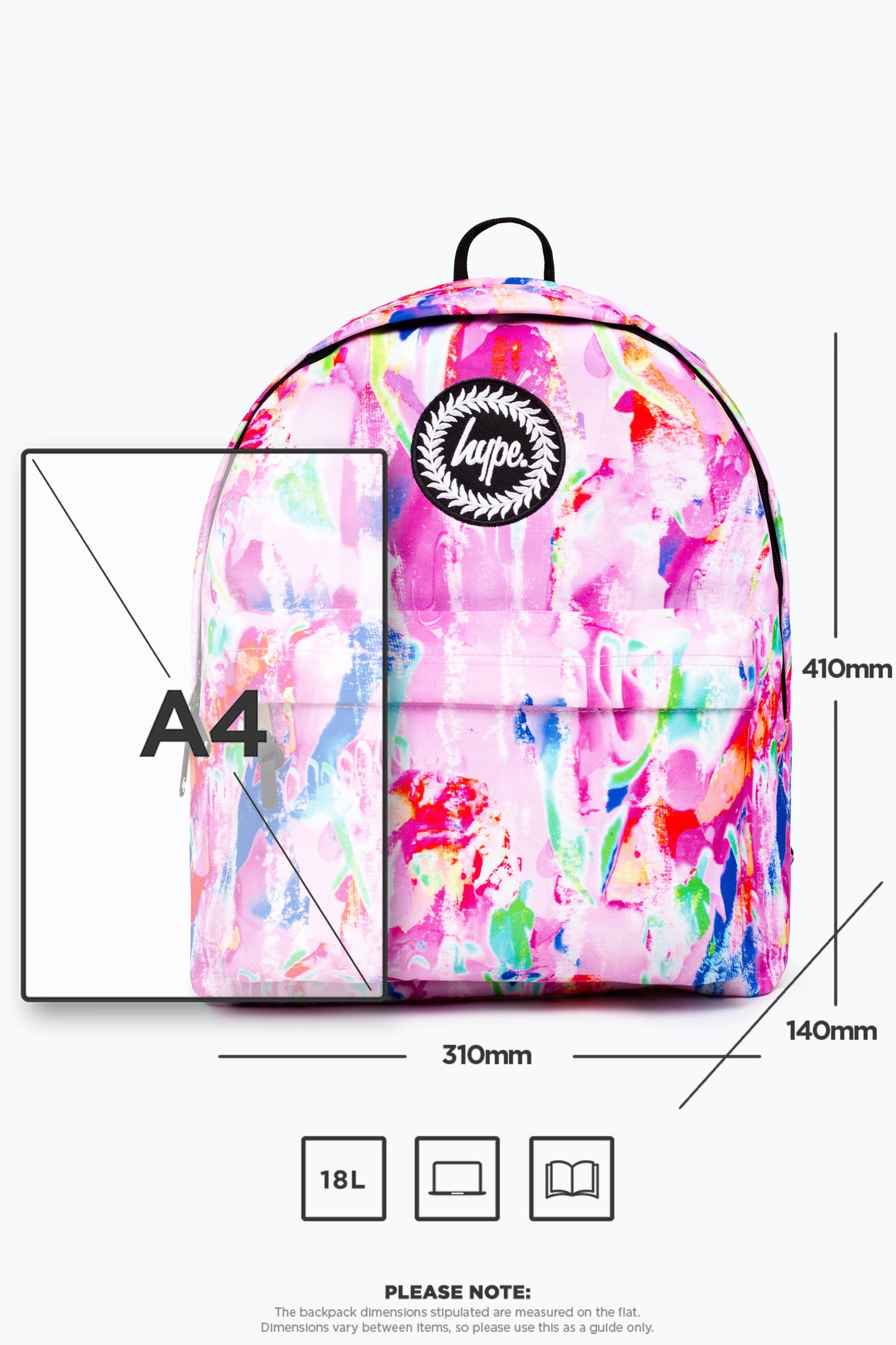 Hype Pink Multi Abstract Backpack