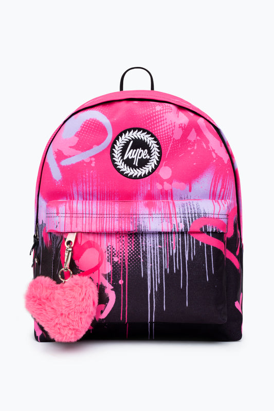 HYPE PINK HEARTS DRIP BACKPACK