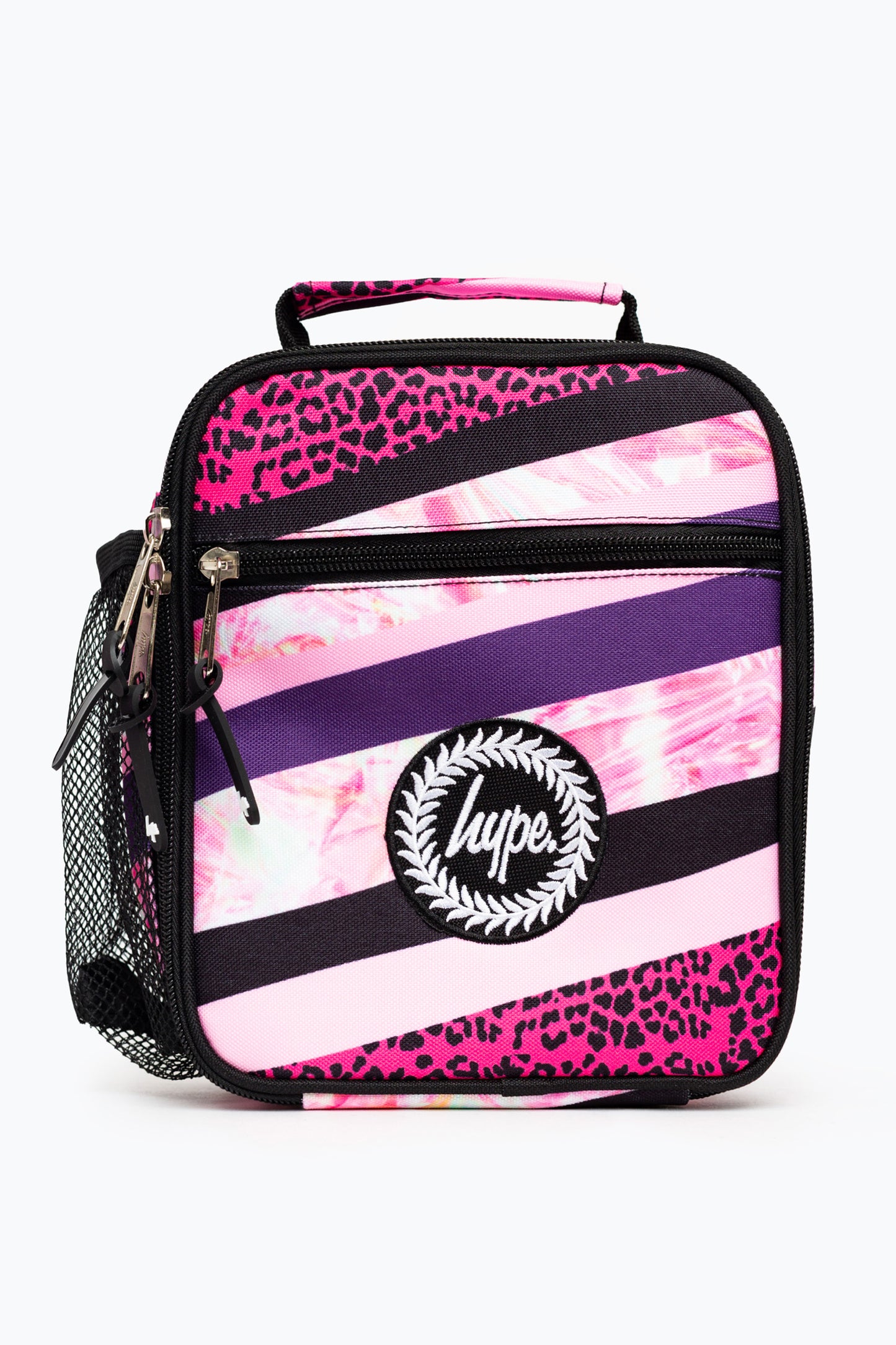 Hype Dark Pink Stripe Crest Lunch Box