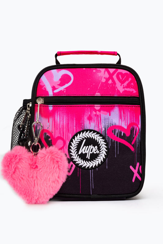 HYPE PINK HEARTS DRIP LUNCH BOX