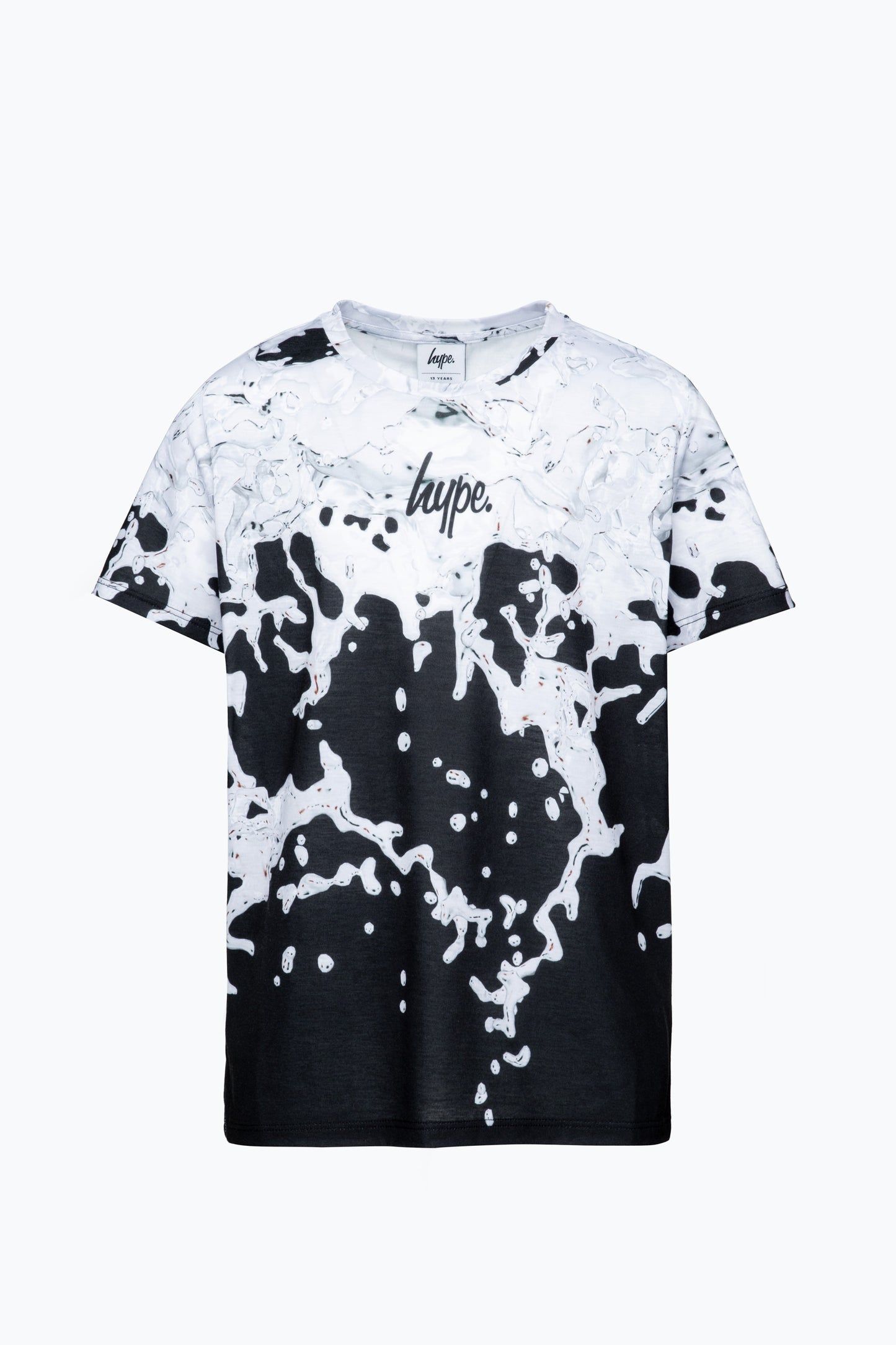 Hype Boys Black Mono Splat T-Shirt