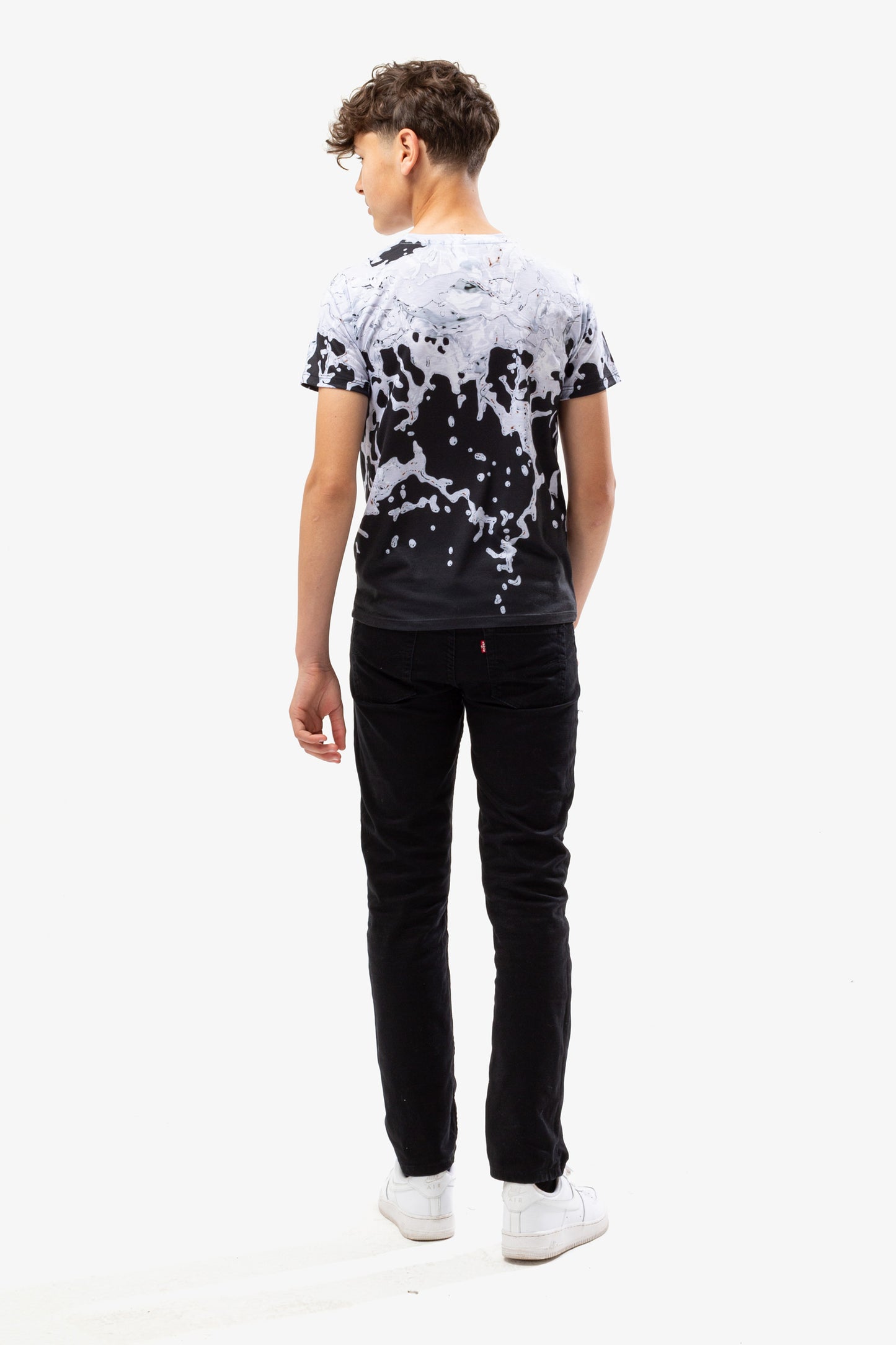 Hype Boys Black Mono Splat T-Shirt