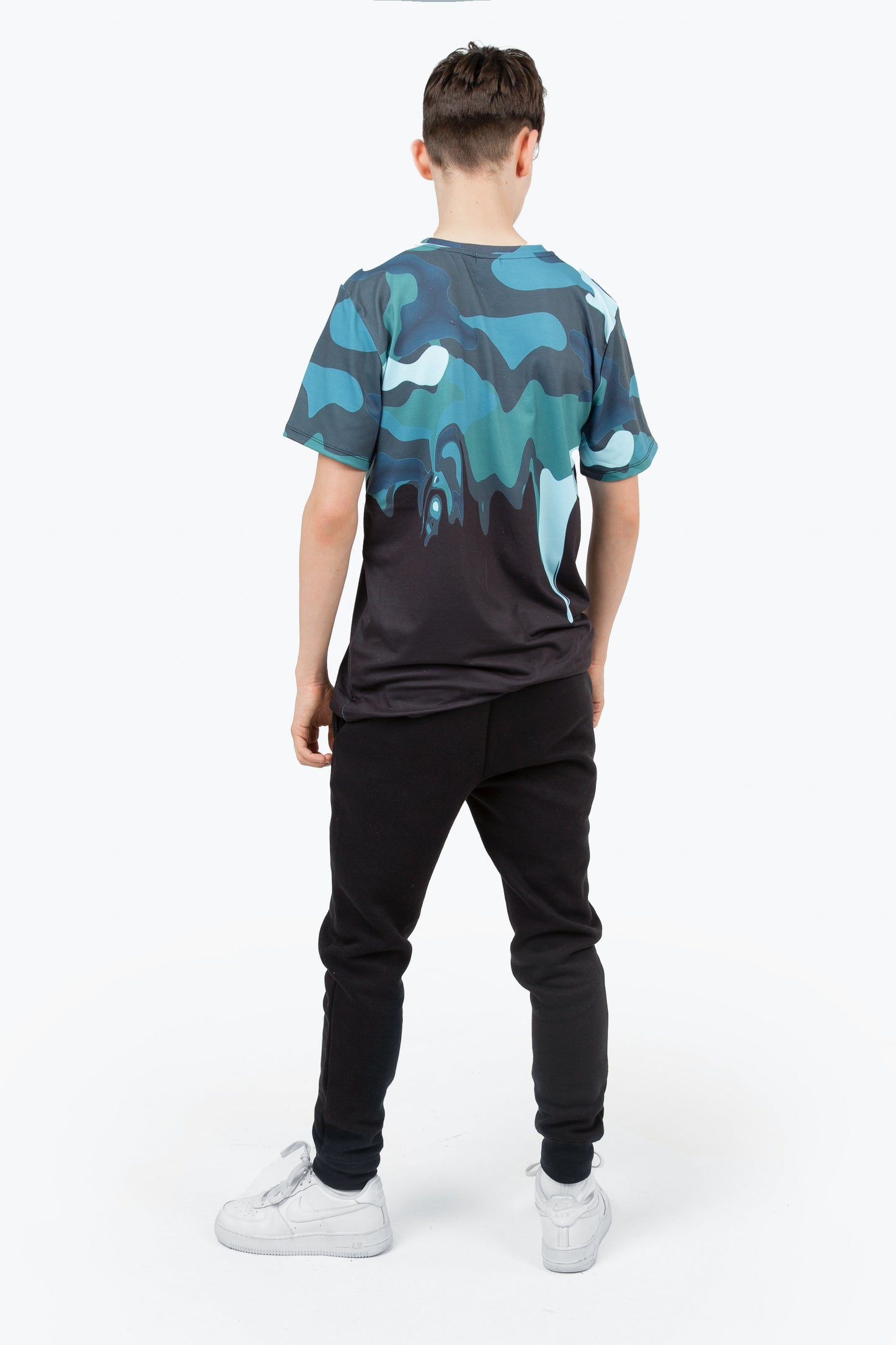 Hype Boys Blue Camo Drip T-Shirt