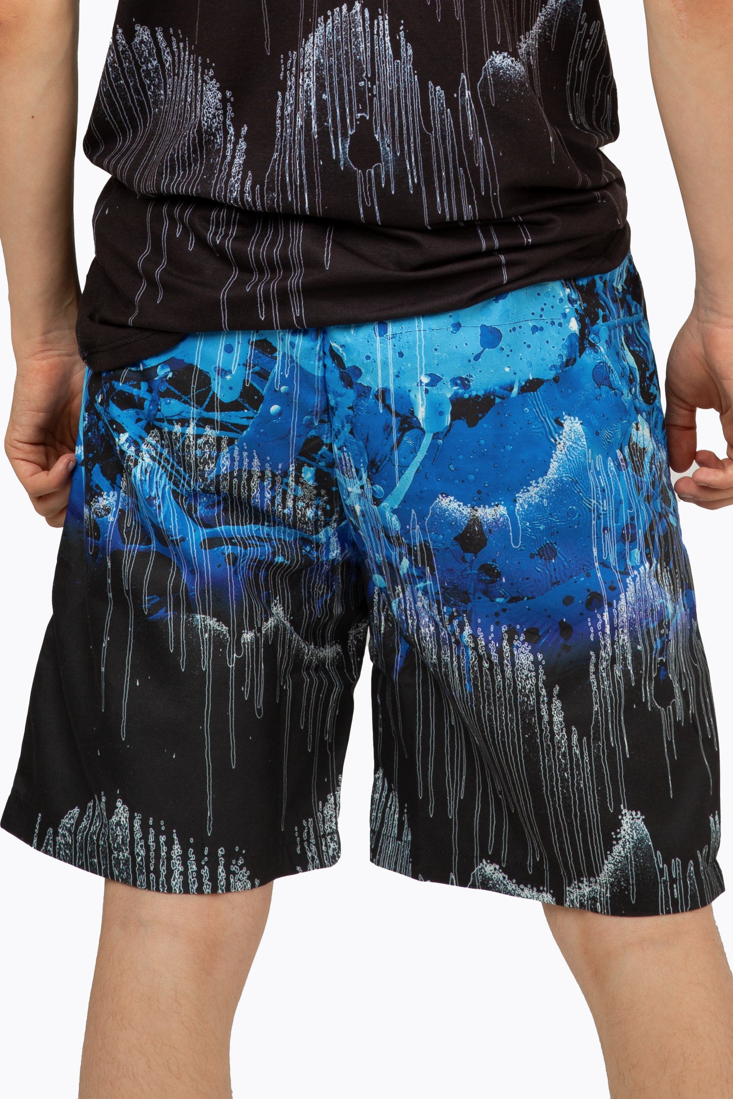 Hype Boys Black Tripple Drip Swim Shorts