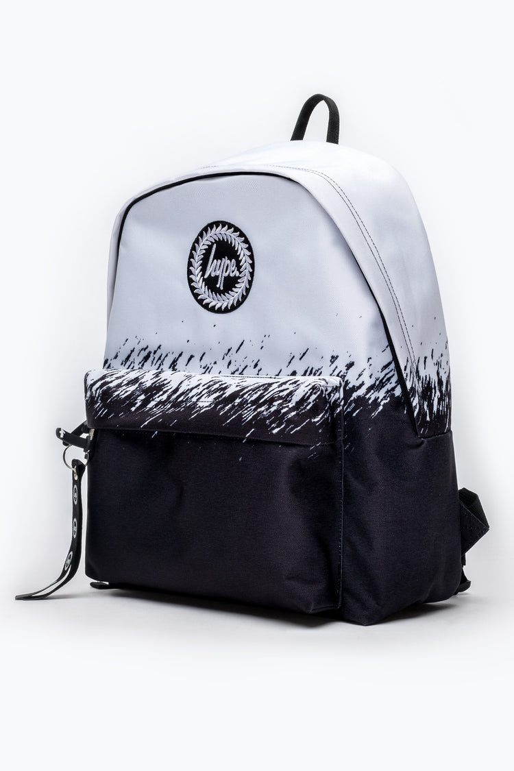 HYPE KIDS UNISEX BLACK/WHITE SCRATCH FADE BACKPACK