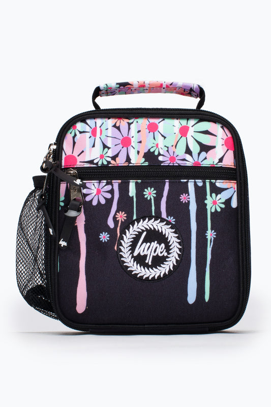 Hype Kids Unisex Black Daisy Drip Lunch Box