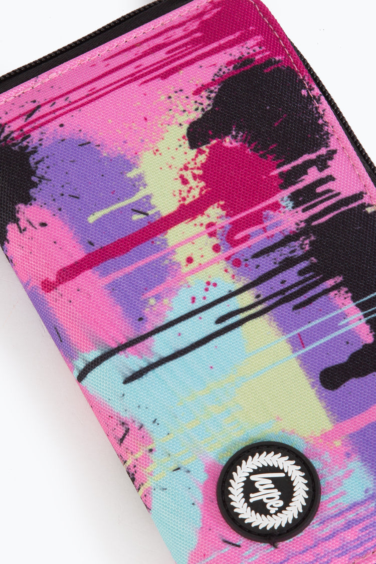 HYPE UNISEX PINK ABSTRACT SPRAY WALLET