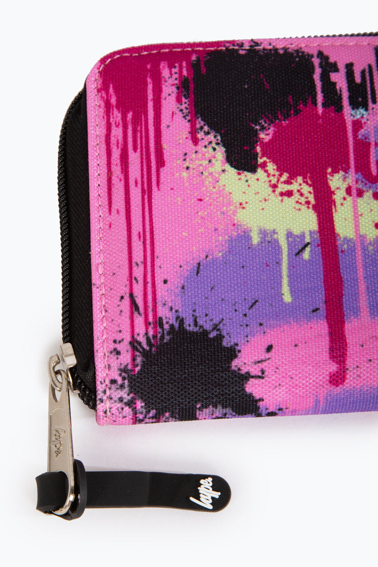 HYPE UNISEX PINK ABSTRACT SPRAY WALLET
