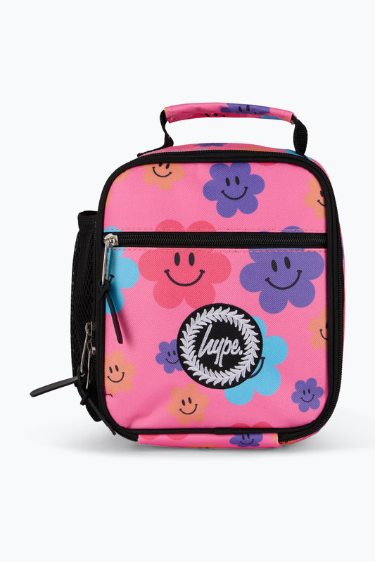 Hype Unisex Pink Happy Flowers Lunch Bag
