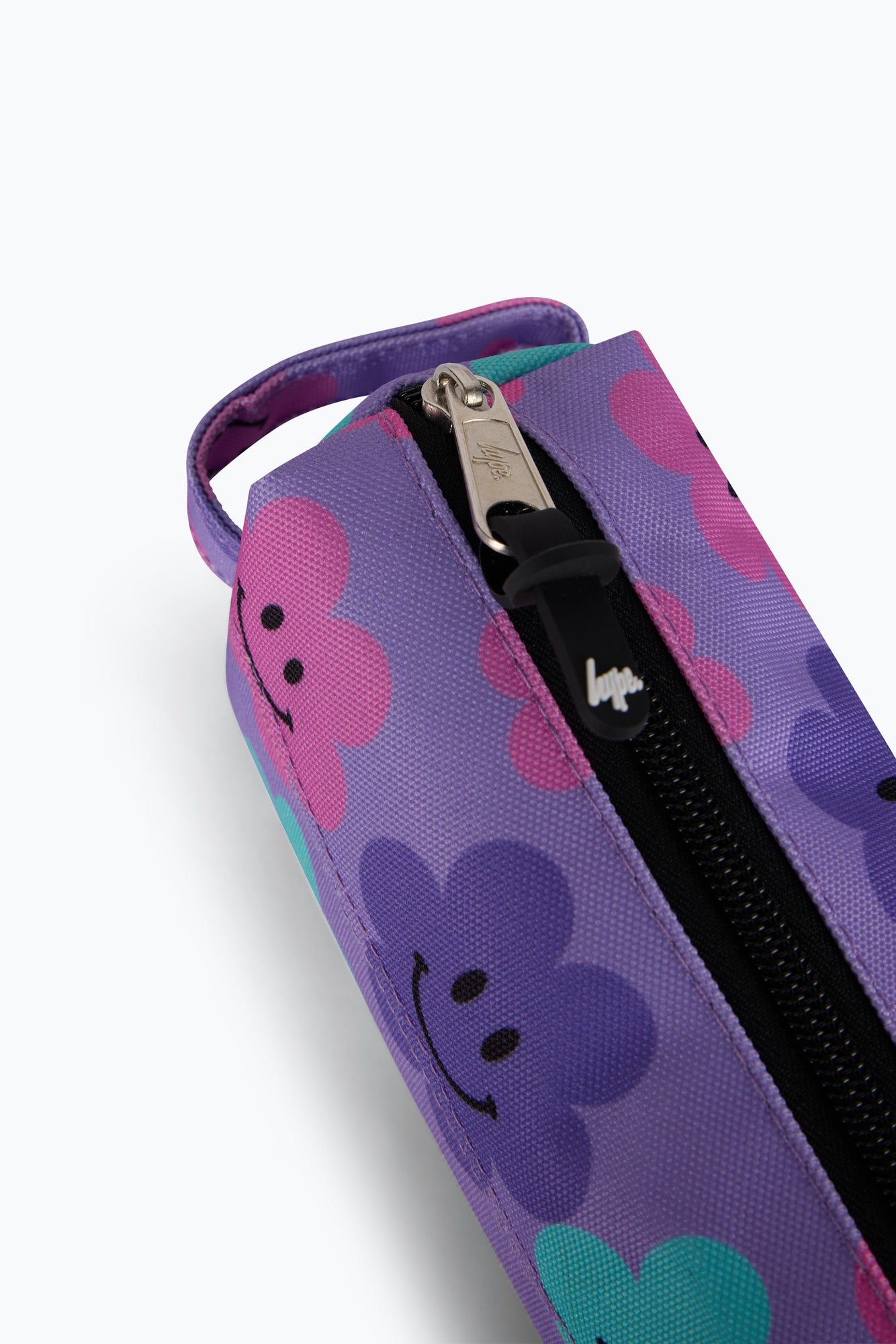 Hype Unisex Purple Happy Flowers Pencil Case