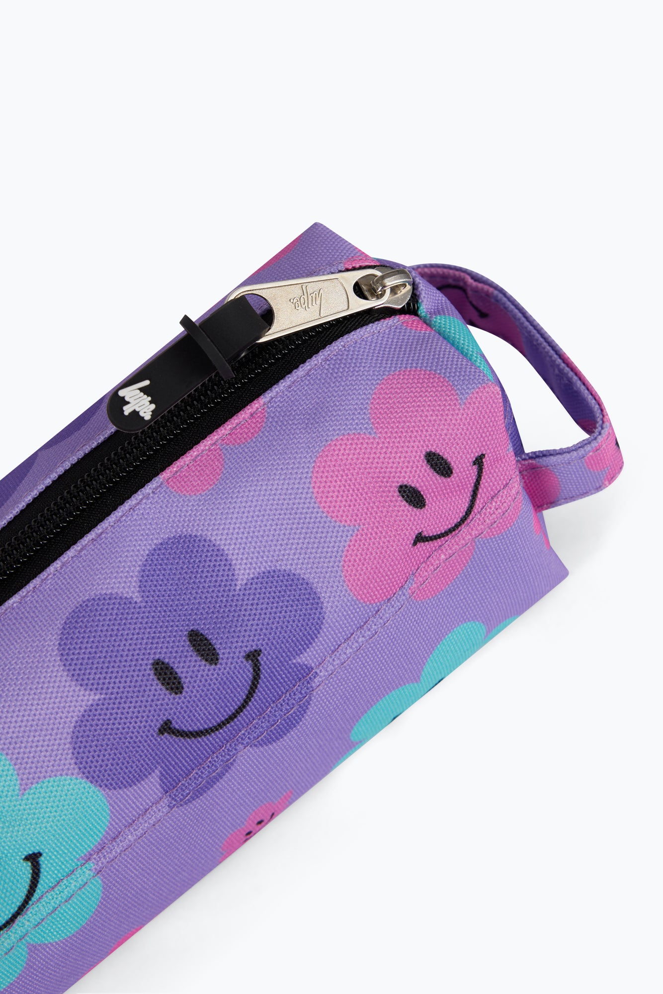 Hype Unisex Purple Happy Flowers Pencil Case