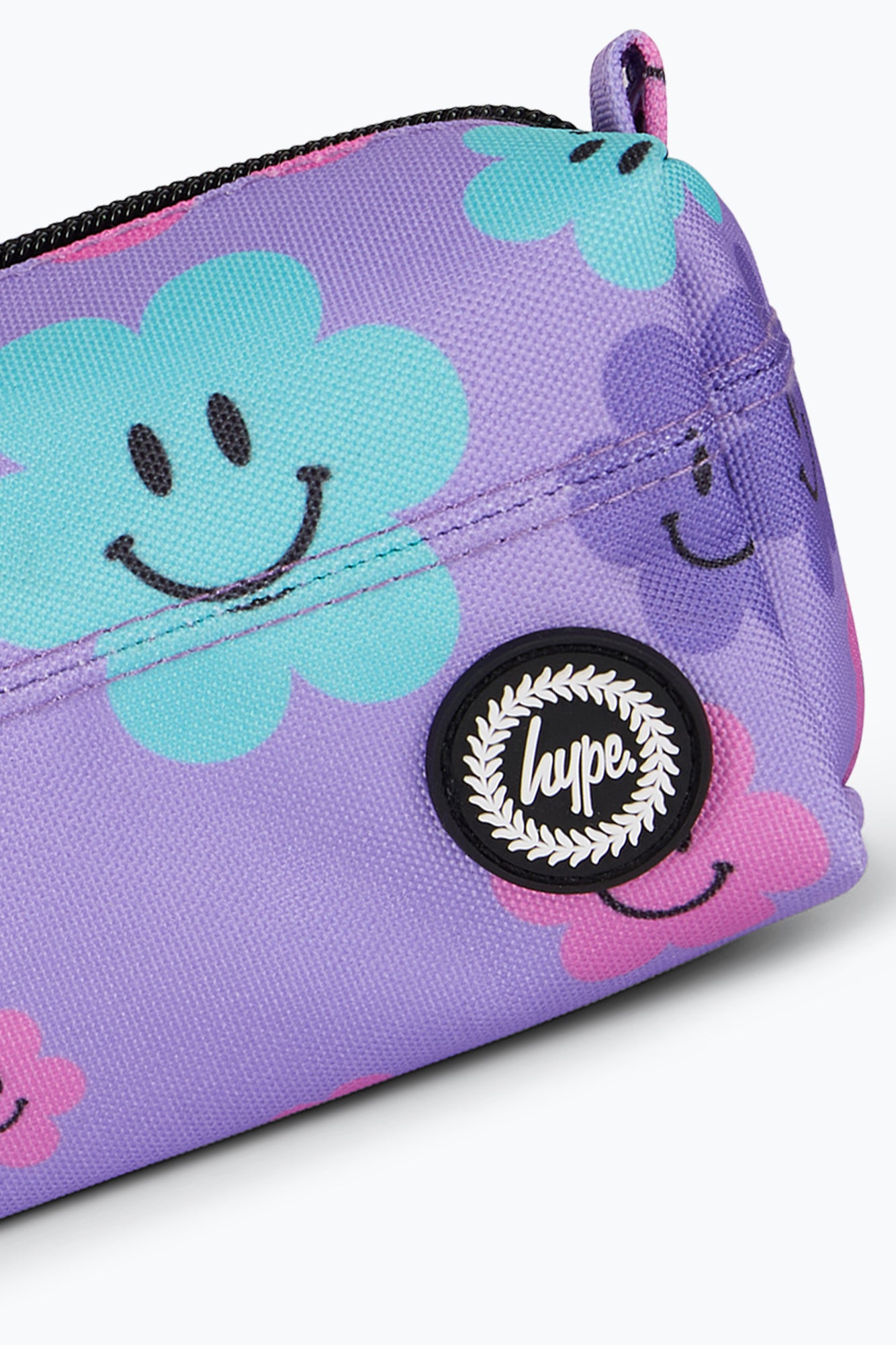 Hype Unisex Purple Happy Flowers Pencil Case