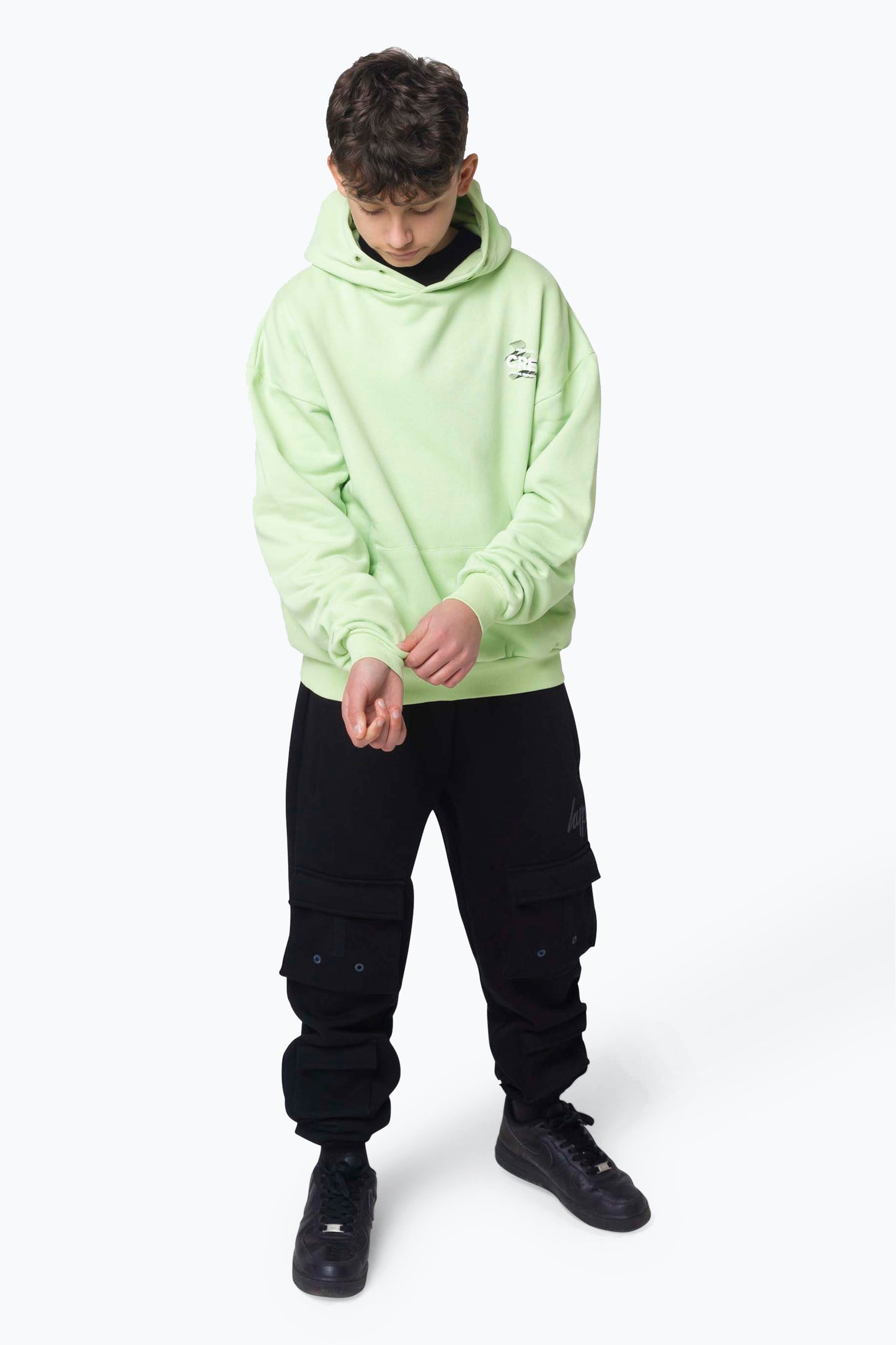 Hype Boys Green Crew Hoodie