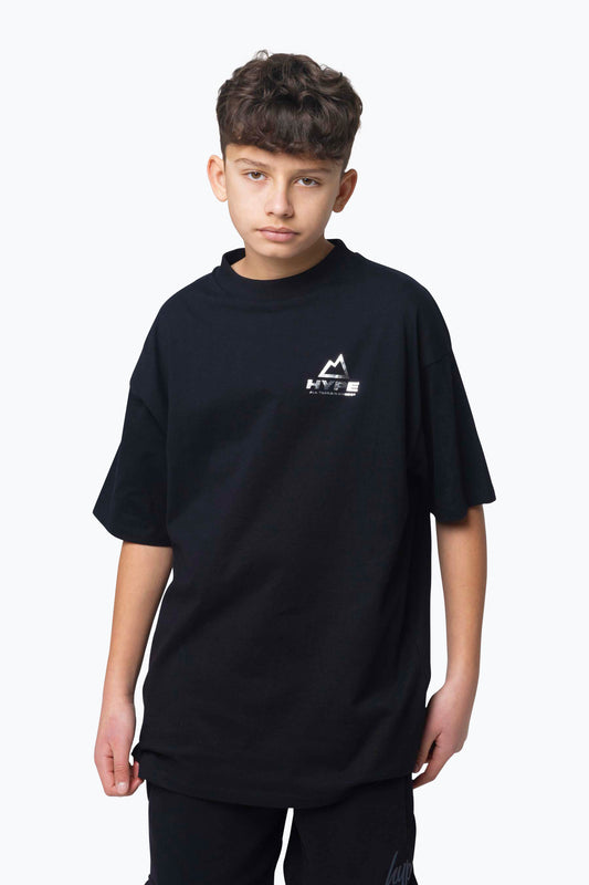 Hype Boys Black Outdoor 3M T-Shirt