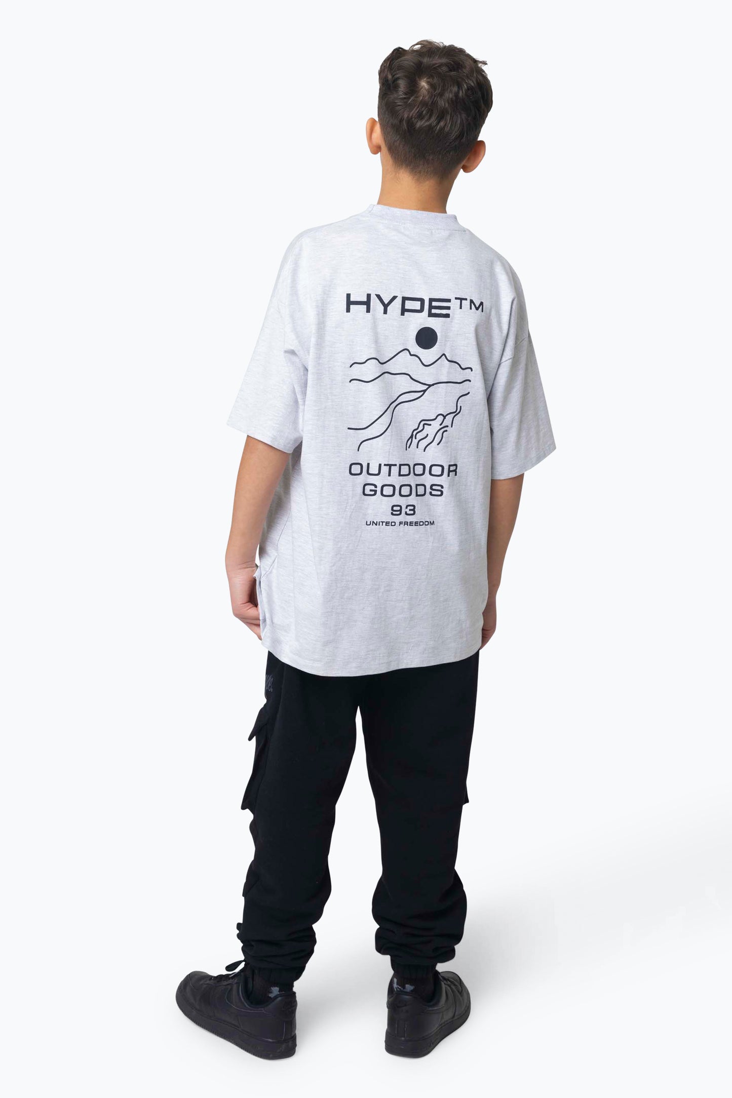 Hype Boys Grey Marl Outdoor Oversized T-Shirt