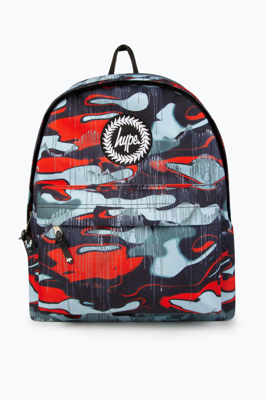 HYPE MULTI OUTLINE DRIPS CAMO BACKPACK, LUNCH BOX & PENCIL CASE BUNDLE