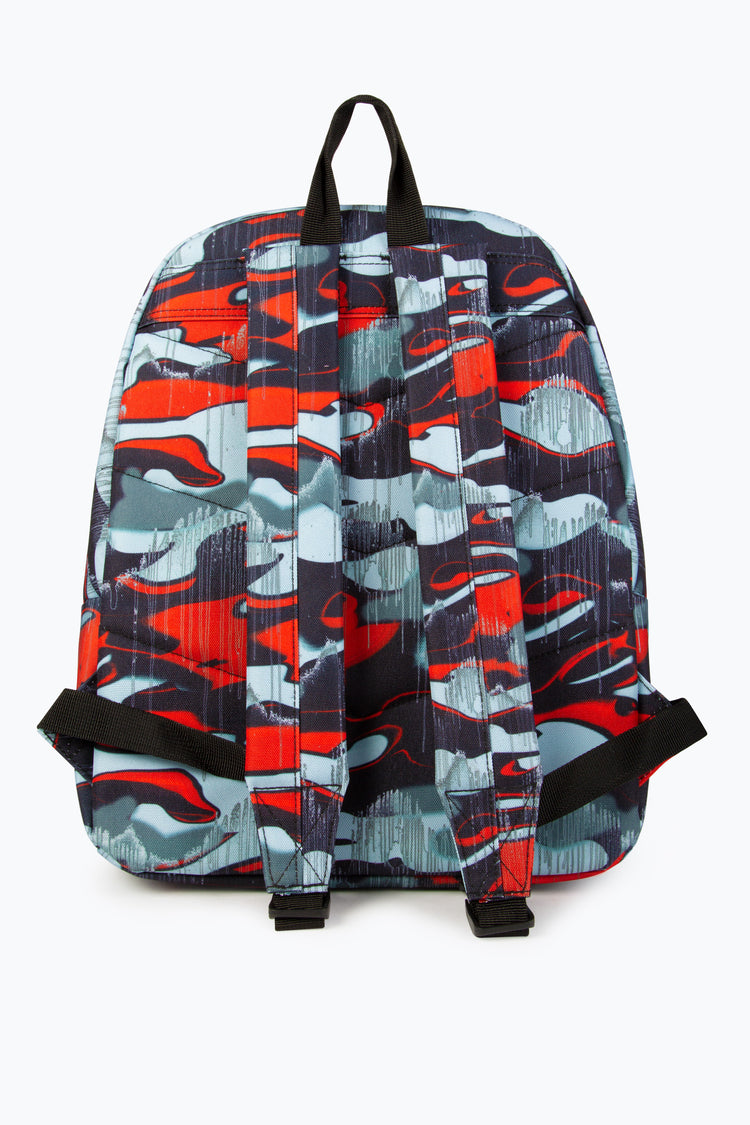 HYPE BOYS RED OUTLINE CAMO DRIPS BACKPACK