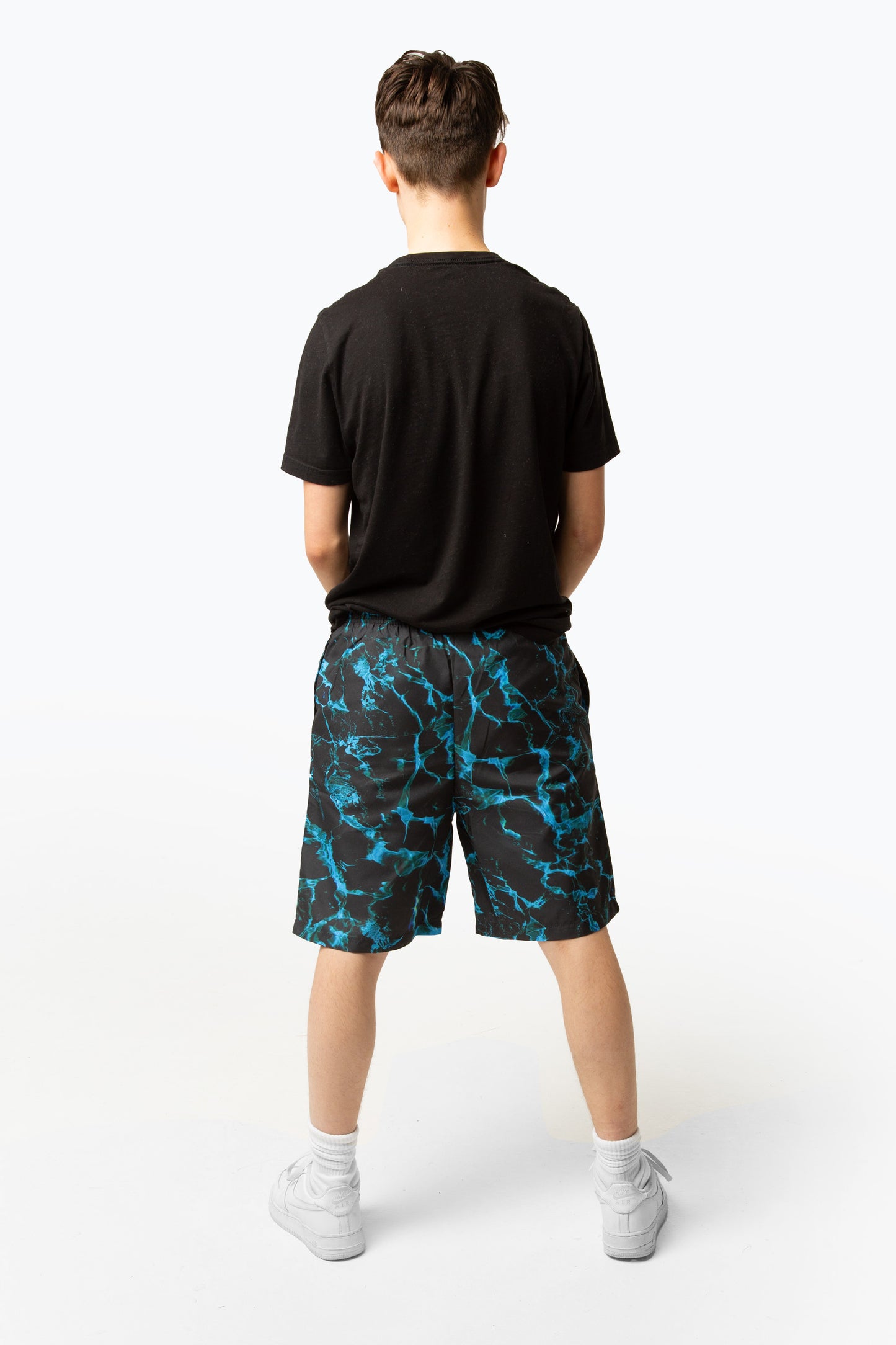 Hype Boys Black X-Ray Pool Mini Script Swim Shorts