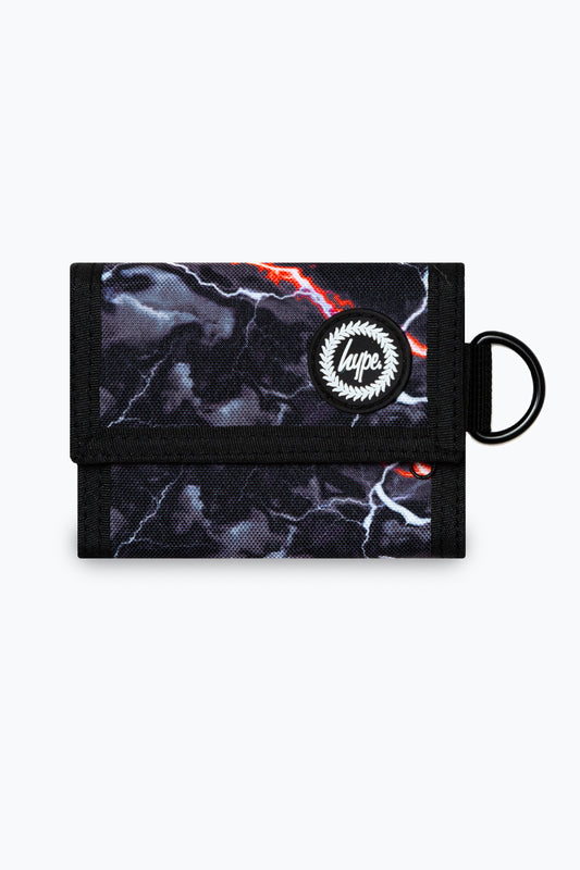 Hype Unisex Black Smokey Storm Outline Crest Wallet