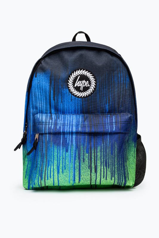 Hype Boys Iconic Blue/Green Drips School Backpack