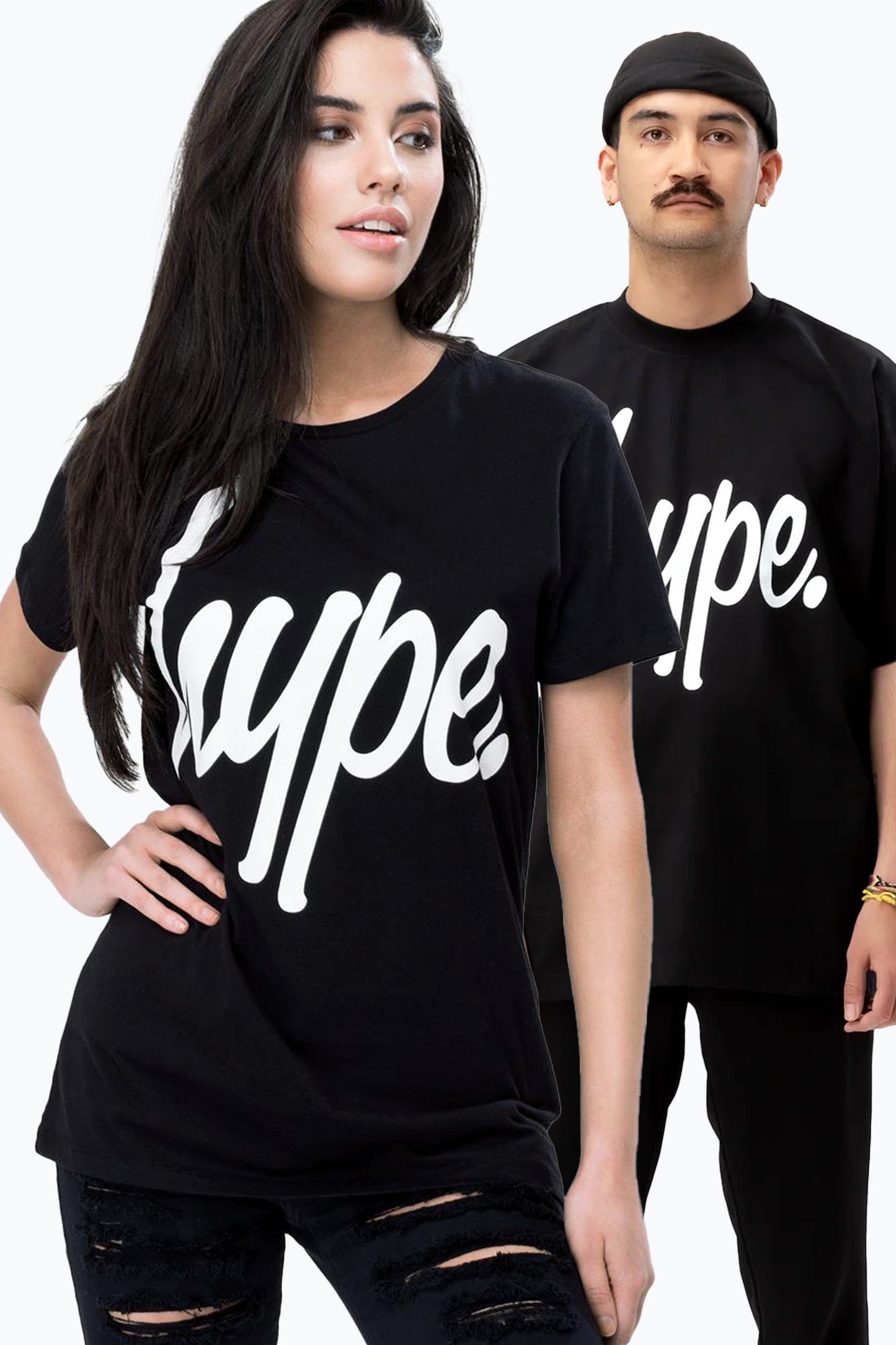 Hype Adults Black Script T-Shirt